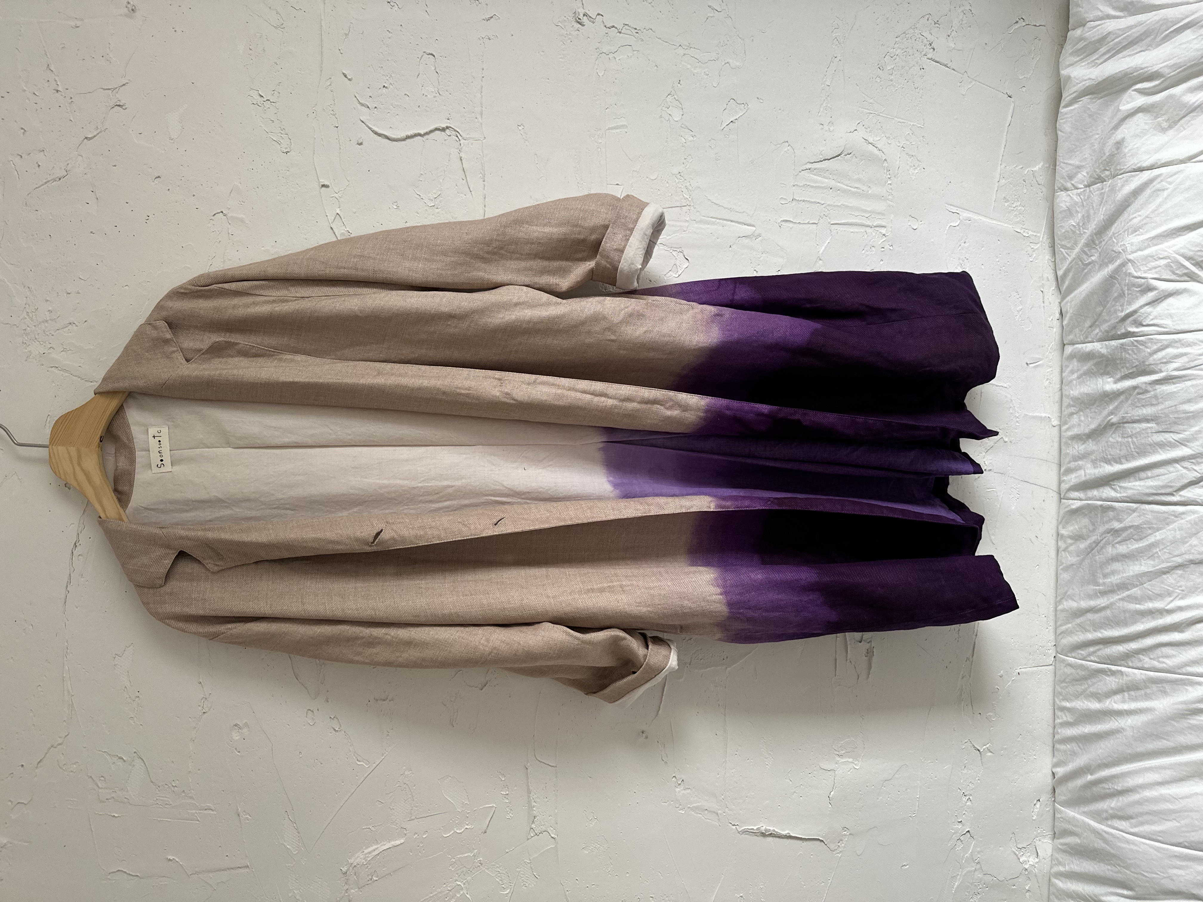 제주보라빛 들판 린넨 코트 (1color)